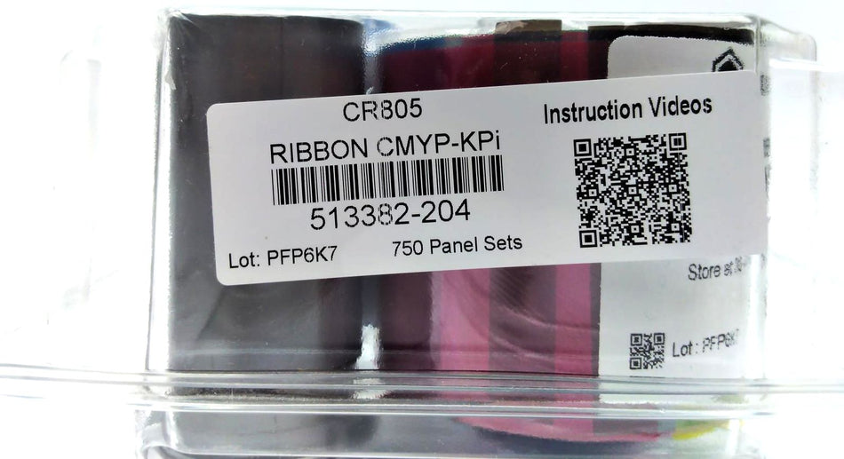 Entrust CR805 Ribbon ID Card Printer Full Color CMYP-KPI 513382-204 Genuine