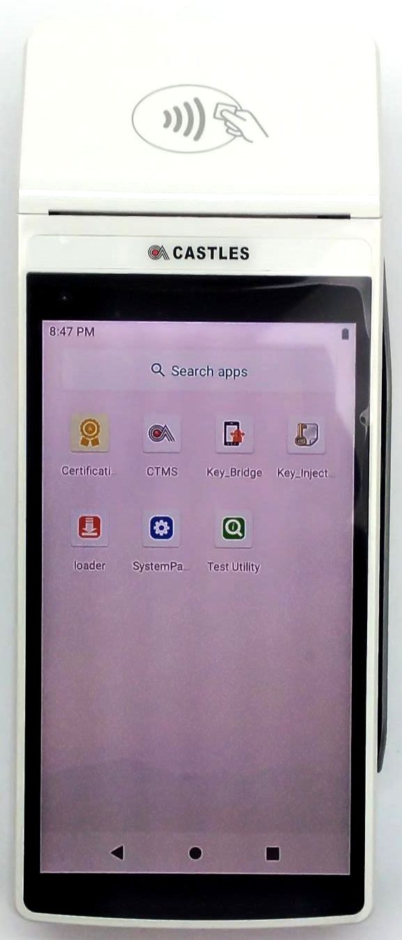 Castles SATURN1000 Card Payment Terminal Android Wireless Contactless 10512037