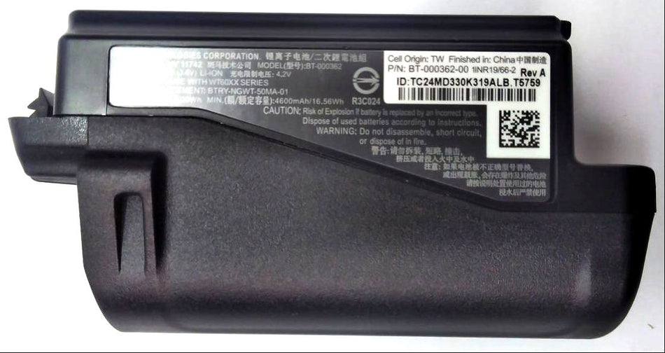 Zebra WT60A0 Battery Mobile Computer 4.2V 4600mAh 16.56Wh BT-000362-00 Genuine