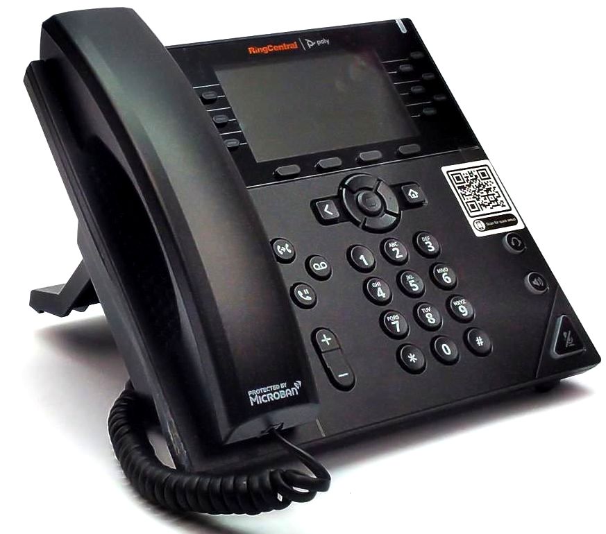 Poly VVX 450 Business IP Phone HD Voice 12 Line RingCentral 2201-48840-127