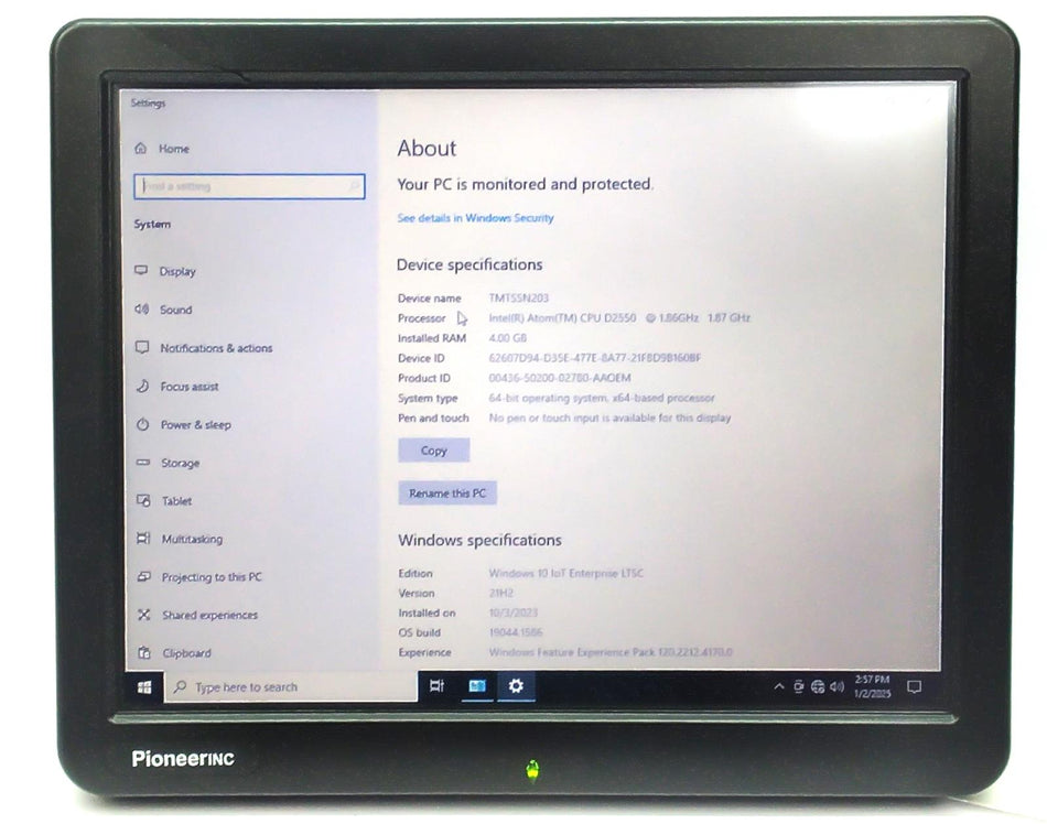 PioneerPOS Healthcare AsterixTouch-X5 Point of Sale System Q12-XG4FNR-Z1