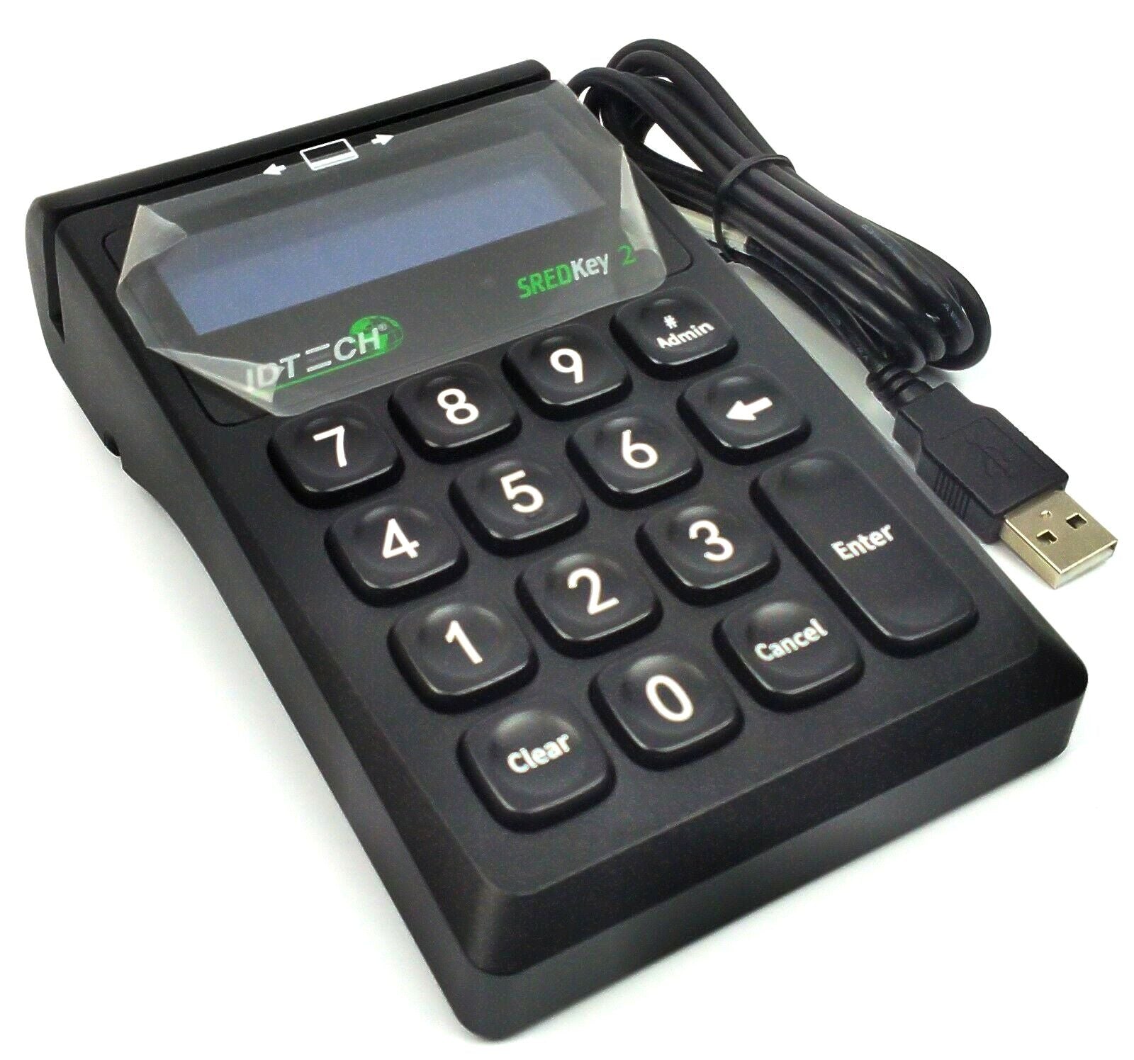 ID Tech SREDKey 2 Key Pad with MSR USB KB Enhanced Format IDSK2-534E ...