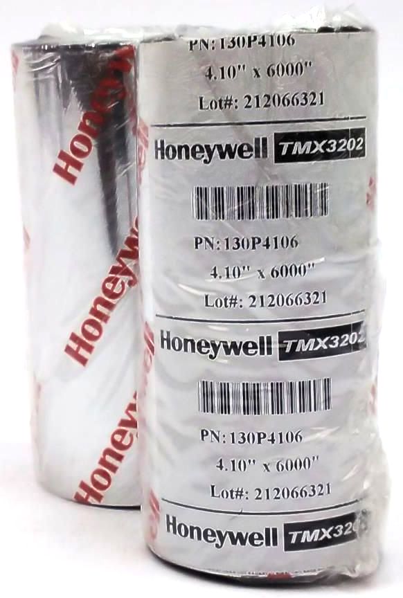 Honeywell Thermal Ribbons 4.10" x 6000" TMX3202 130P4106 Genuine OEM - 2 Rolls