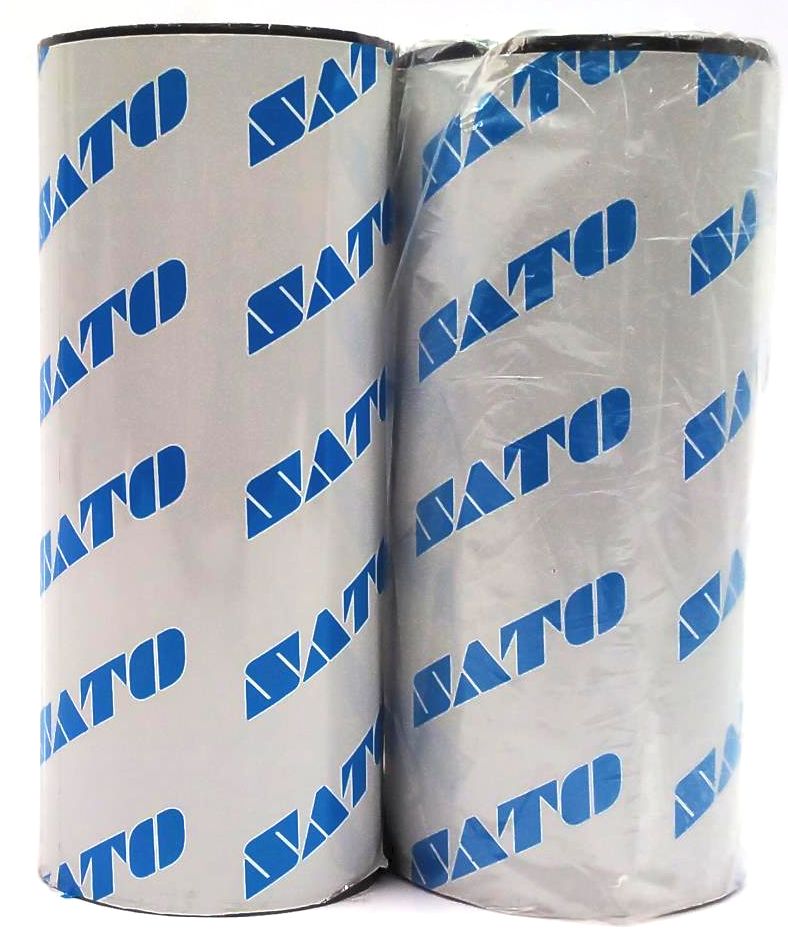SATO Wax Resin Ribbons 6.75" x 1345' Black SWR10-R-171410 Genuine OEM - 2 Rolls