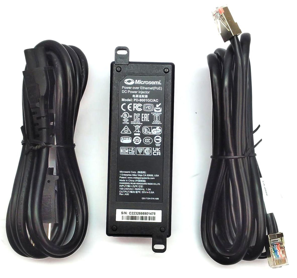 Microsemi PoE Midspan 33W 55V 0.6A PD-9001GC/AC for IP Endpoint Device