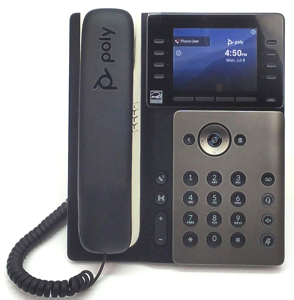 Poly Edge E350 IP Phone Office Business Desktop Wi-Fi Bluetooth 89B53AA#ABA