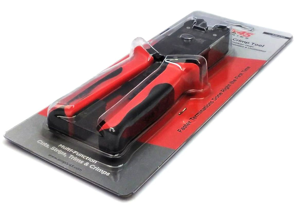 Simply45 All in One Crimp Tool S45-C101 for S45 UTP & STP RJ45 Modular Plugs