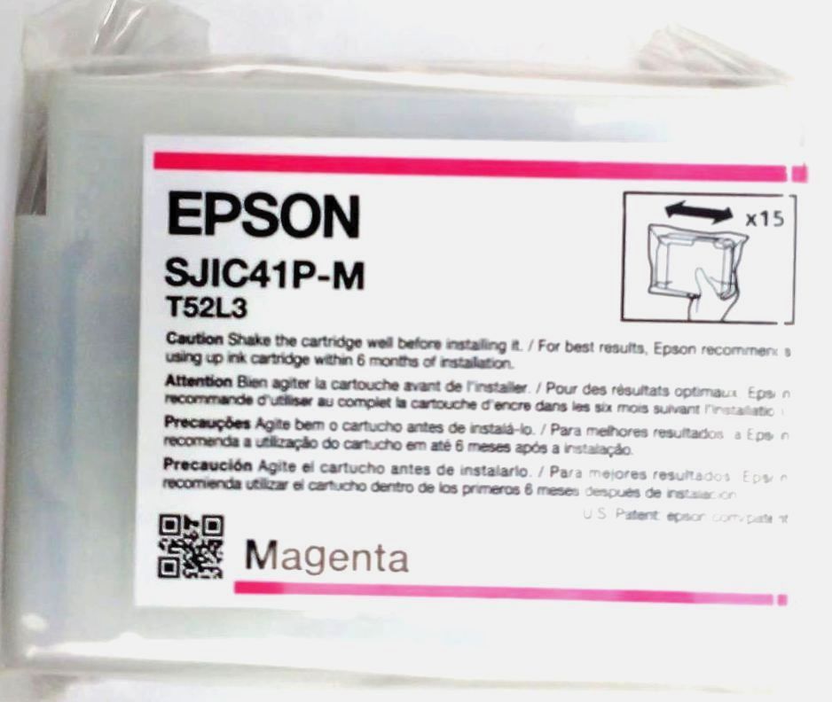 Epson ColorWorks CW-C4000u Ink Cartridge Printer Magenta SJIC41P-M 50ml Genuine