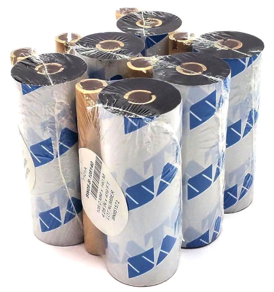 Sato Wax Ribbons 4.25" X 459' Thermal Transfer SW05-B-108140 Genuine - 6 Rolls