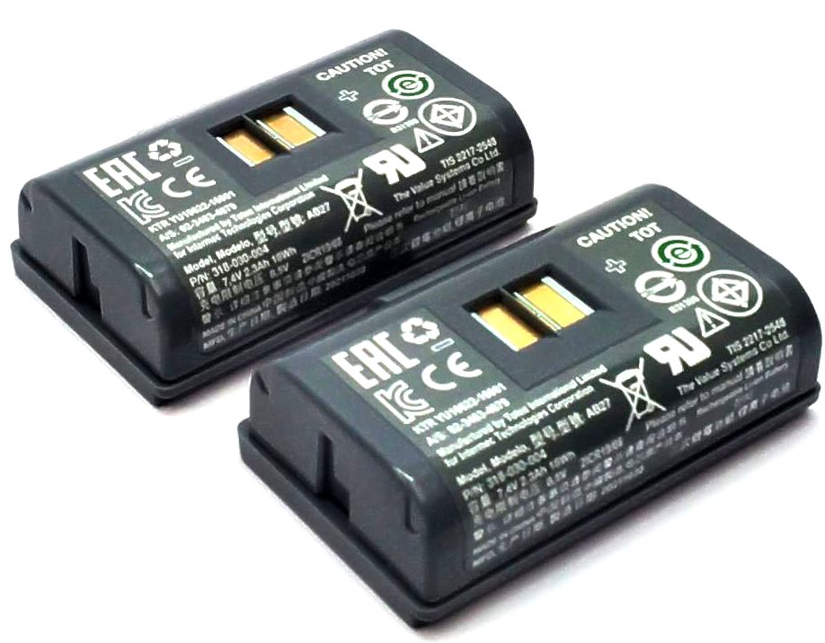 Honeywell PB21 PB22 Battery Printer 7.4V 2.3Ah 18Wh 318-030-004 Genuine - 2 Pack