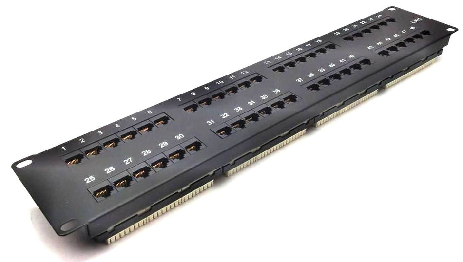 Black Box Connect  Punchdown Patch Panel Universal CAT6 48-Port JPM648A