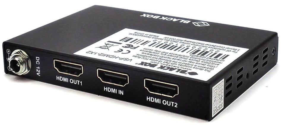 Black Box VSP-HDMI2-1X2 Video Audio Splitter Desktop 2 Ports 4K 60HZ