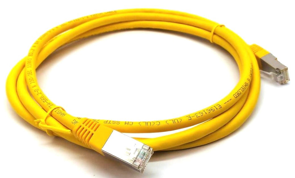 Black Box Shielded Stranded Patch Cable 26 AWG CAT6 Yellow 6ft EVNSL0272YL-0006