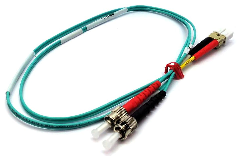 Black Box Multimode Fiber Optic Patch Cable Duplex Riser FOCMR10-001M-STLC-AQ 1M