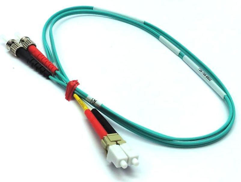 Black Box Multimode Fiber Optic Patch Cable Duplex Riser FOCMR10-001M-STLC-AQ 1M