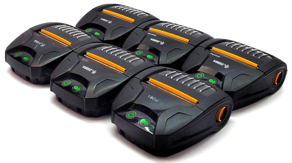 Lot of 6 Zebra ZQ320 Barcode Printer Mobile Bluetooth Wireless ZQ32-A0E04T0-00
