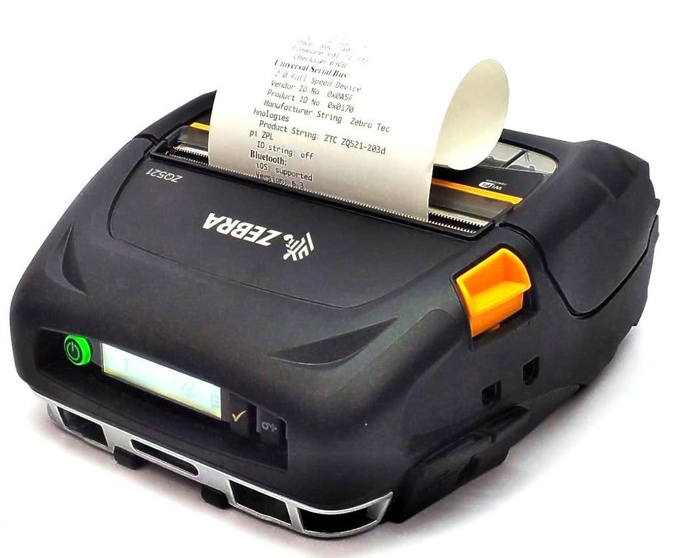 Zebra ZQ521 Label Printer Mobile Wireless Bluetooth Wi-Fi ZQ52-BUW0020-00
