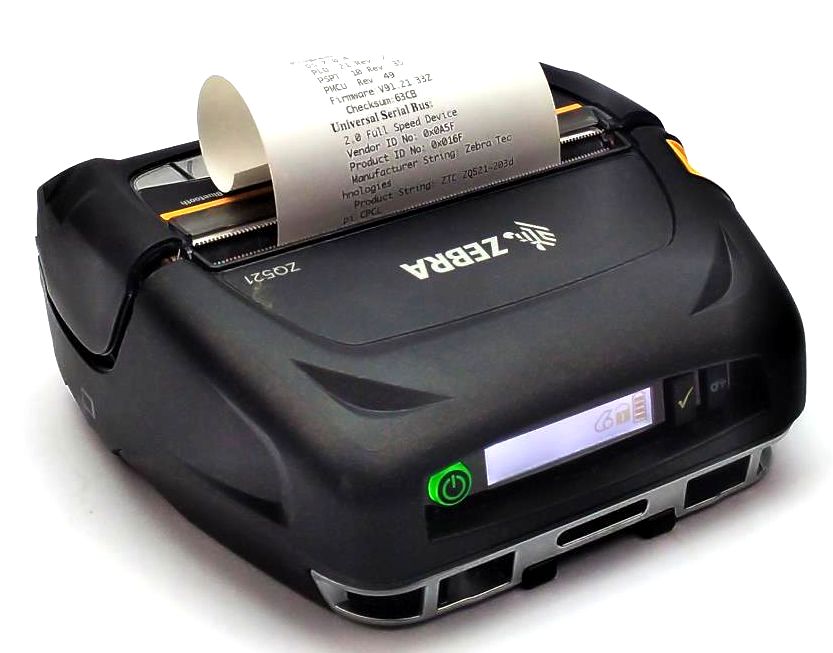 Zebra ZQ521 Label Printer Bluetooth USB Direct Thermal ZQ52-BUE0000-00