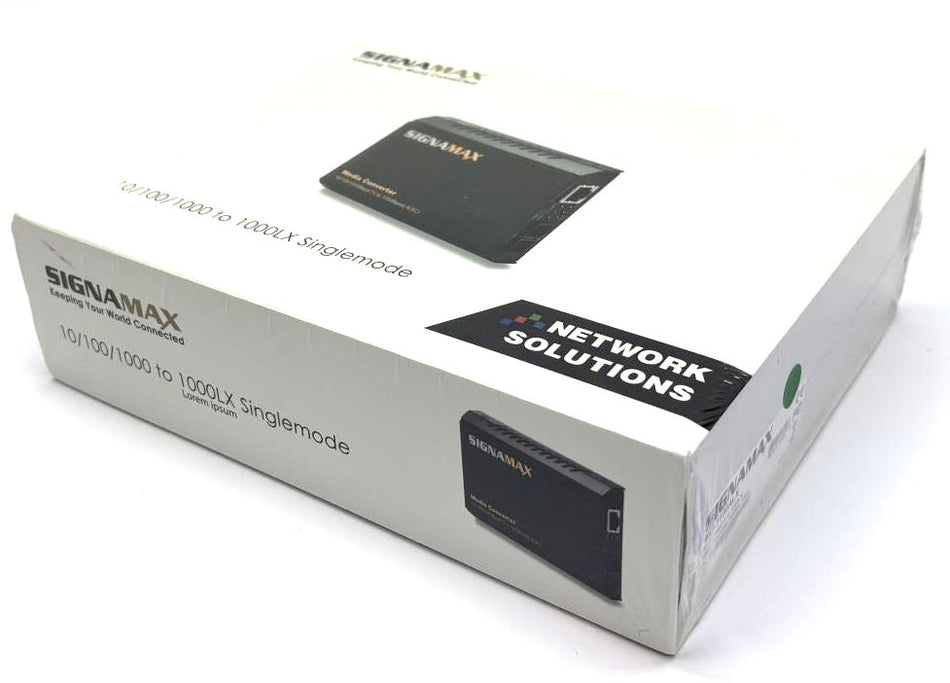 Signamax Media Converter SC/SM 10 KM Span 10/100/1000BaseT/TX to 1000BaseLX
