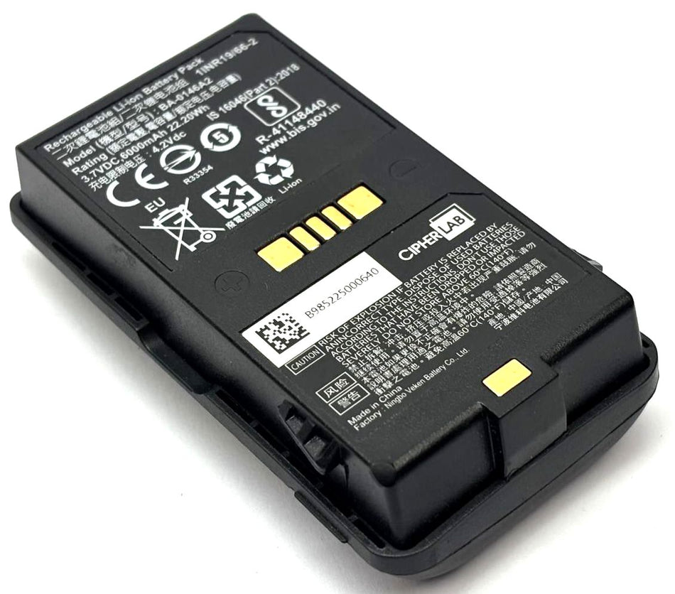 CipherLab RK95 Battery Mobile Computer 3.7V 6Ah 22.2Wh BA-0146A2 Genuine