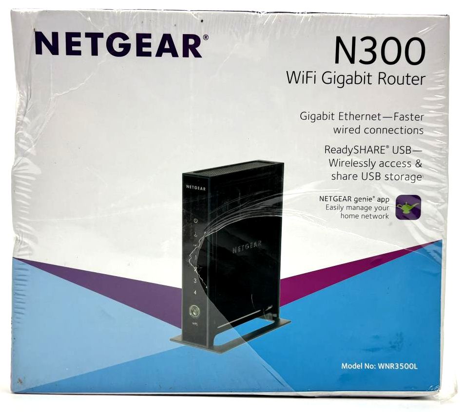 Netgear N300 WiFi Gigabit Router 4 Port Wireless WNR3500L 802.11b/g/n