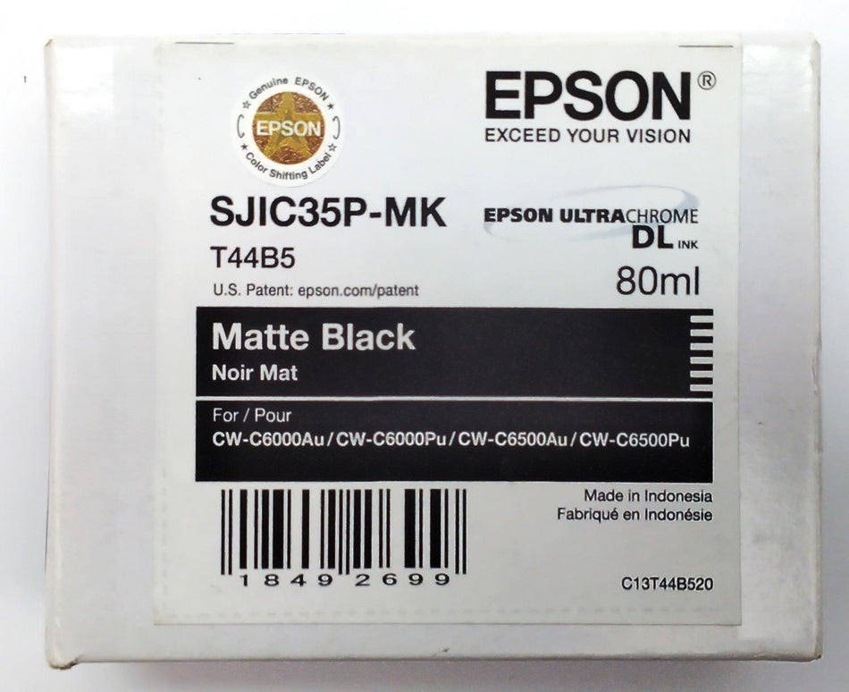 Epson ColorWorks C6000 Series Printer Ink Cartridge Black SJIC35P-MK 80ml