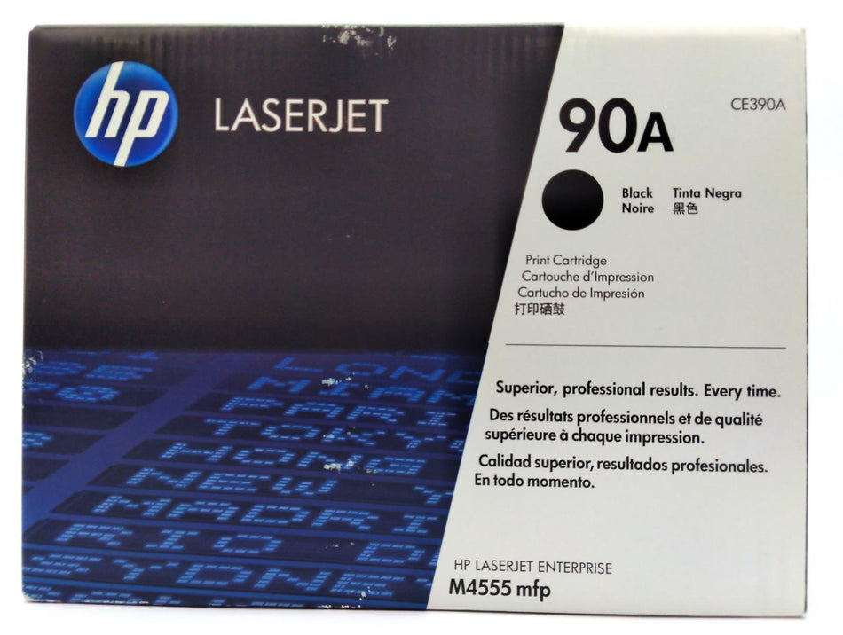 HP 90A LaserJet Enterprise M4555 Toner Cartridge Black CE390A Genuine OEM