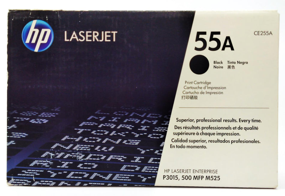 HP 55A LaserJet Black Toner Print Cartridge CE255A Enterprise 500 MFP M525