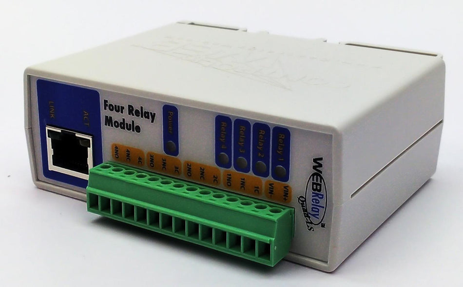 ControlByWeb WebRelay-Quad PoE 4 Relay Remote Control Module X-WR-4R3-E