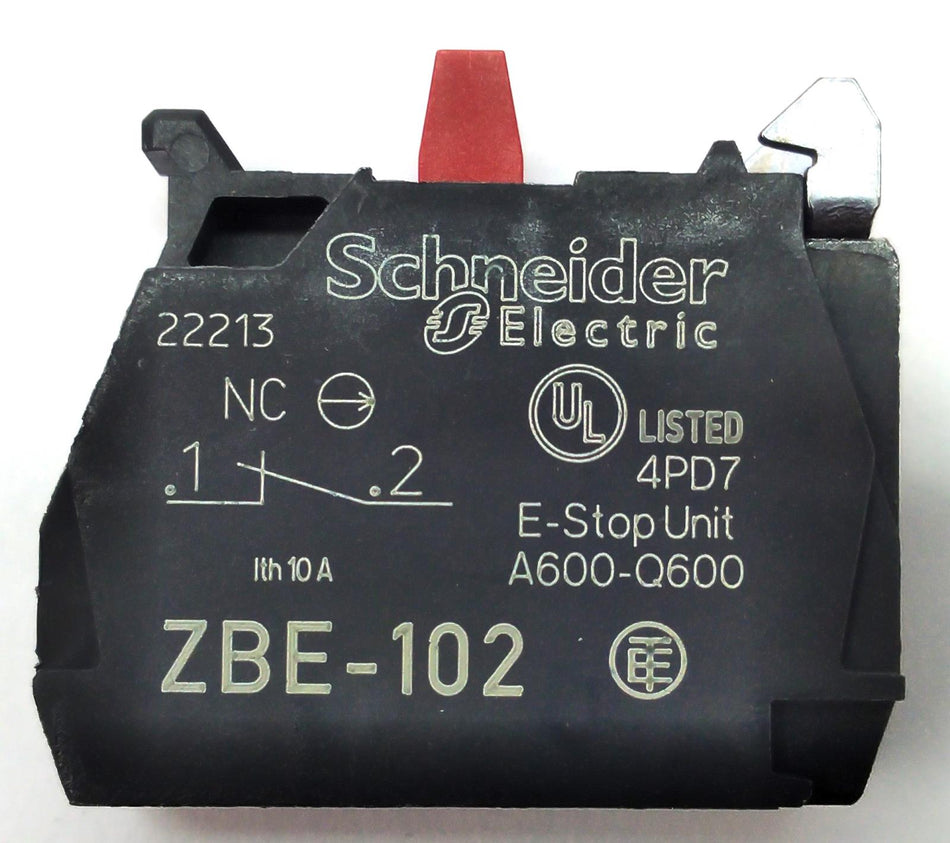 Lot of 13 Schneider ZBE-102 Contact Block Momentary 1NC for ZB4 ZB5 Operators