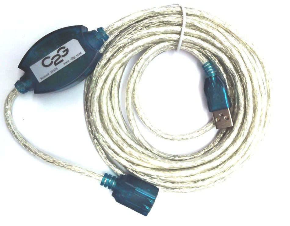 C2G Cables to Go Active Extension Cable Male to Female USB 2.0 5M 39978