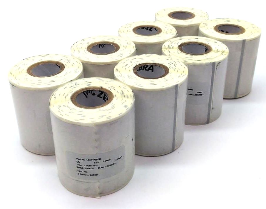 Zebra 2" x 3" Z-Perform 1000D Labels LD-R7AM5R White Genuine OEM - 8 Rolls