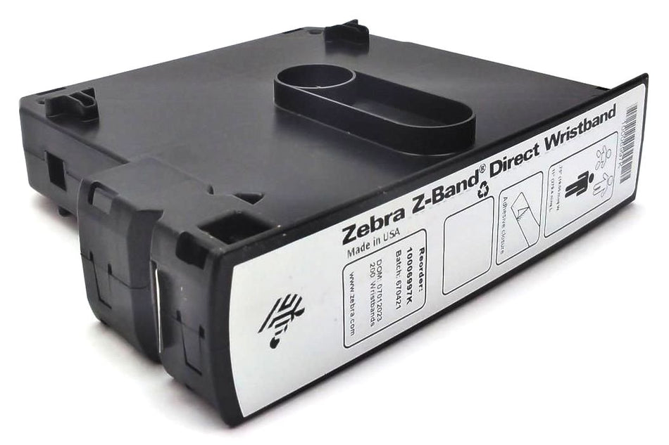 Zebra 0.75" x 11" Z-Band Direct Wristband Cartridges 10006997K Genuine - 2 Pack