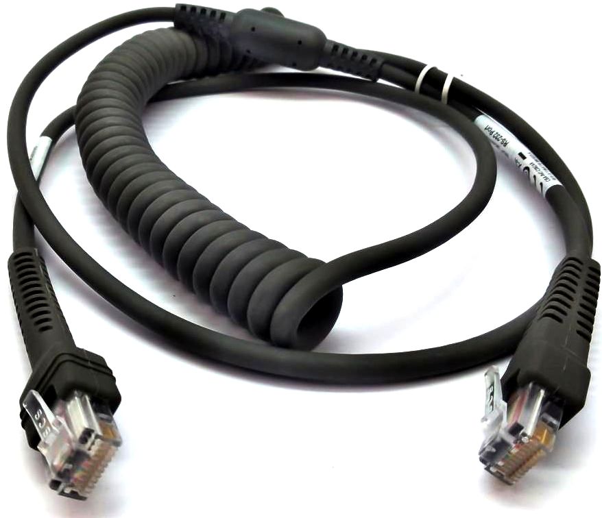 Zebra CBA-R47-C09ZAR Coiled Cable Assembly for NCR 7875 3800 Scanner - 9ft