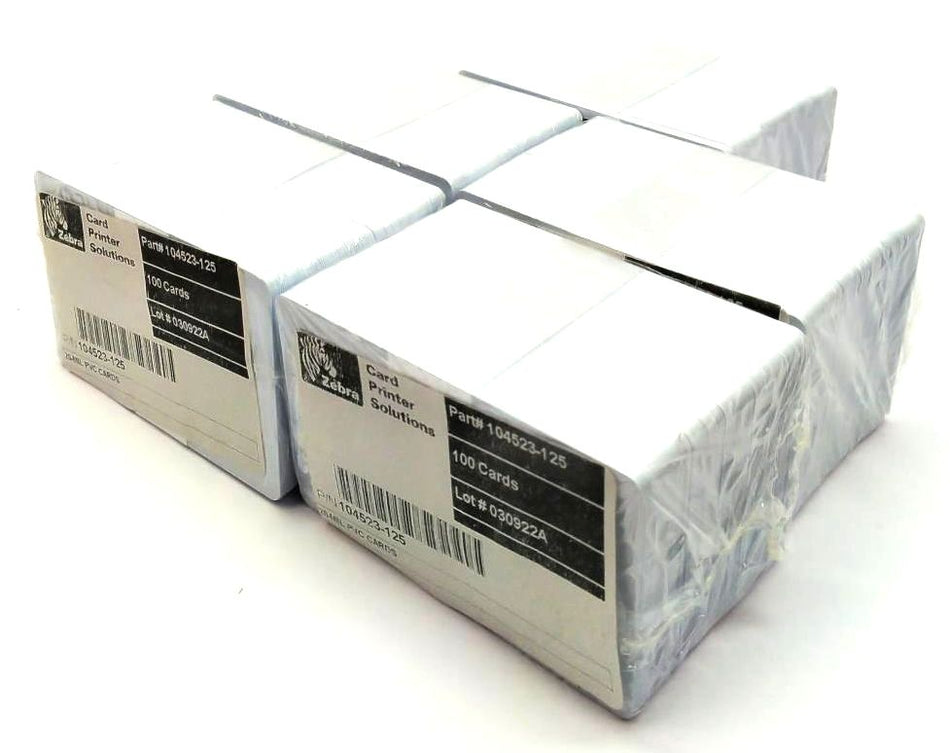Zebra 2.13" x 3.38" 20-Mil PVC ID Cards Premier 104523-125 Genuine - Pack of 500