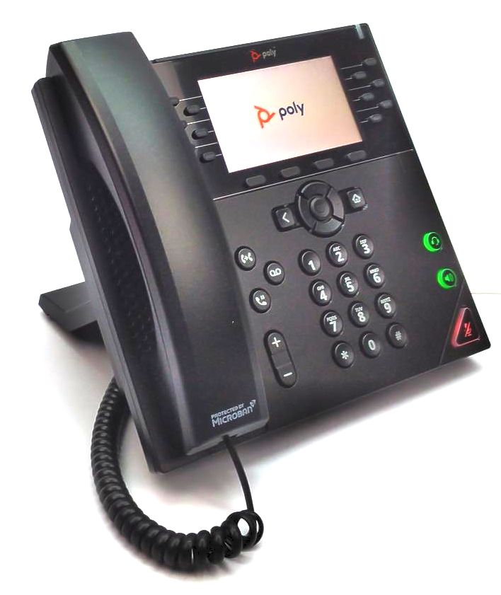 Poly VVX 450 Business IP Desktop Phone  Speakerphone RingCentral 2201-48840-121
