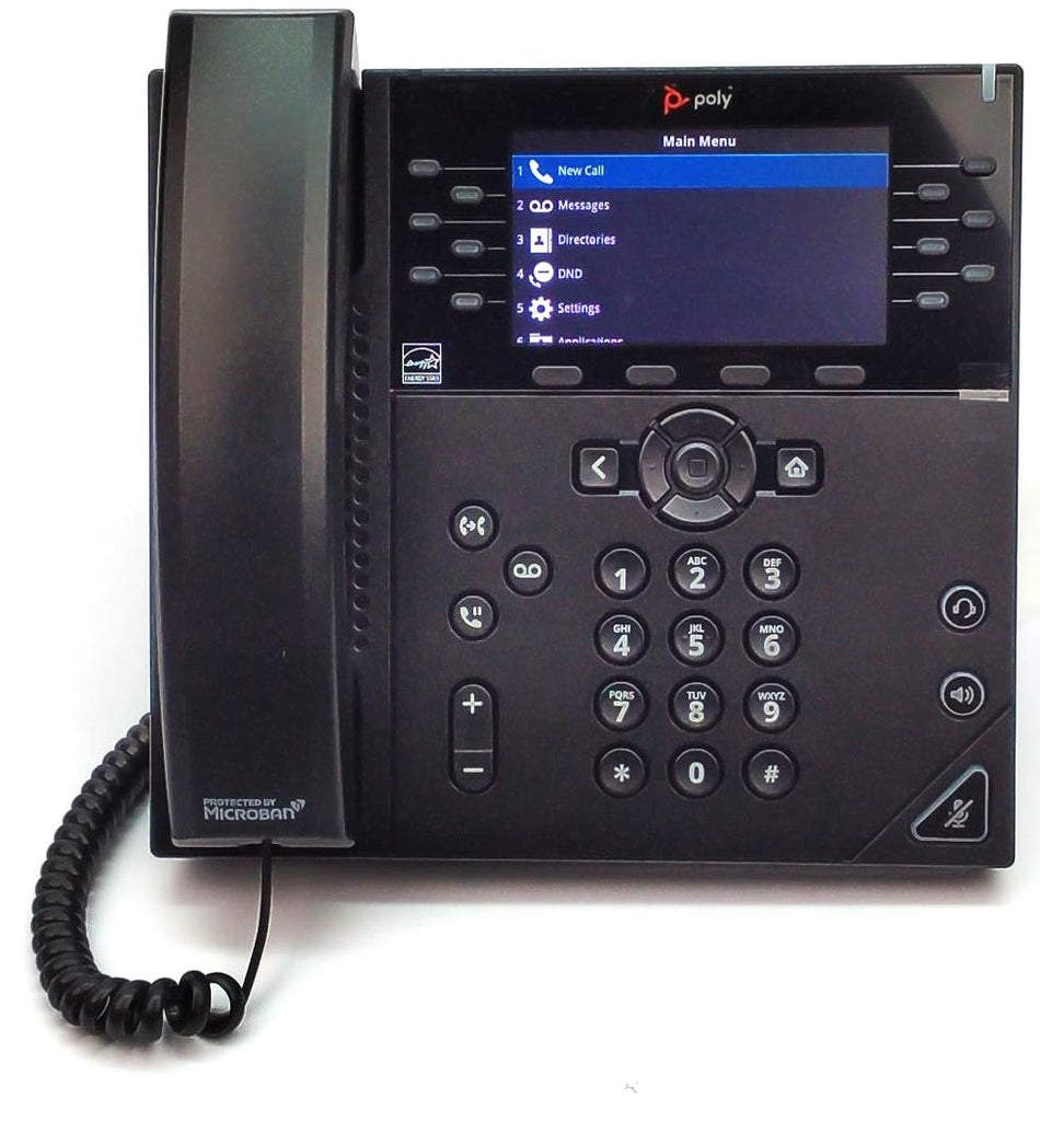 Poly VVX 450 Business IP Desktop Phone  Speakerphone RingCentral 2201-48840-121