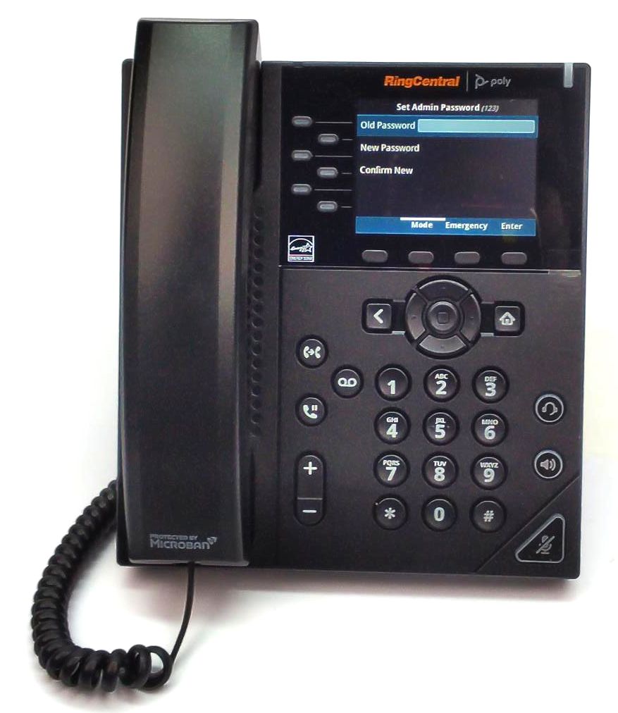 Poly VVX 350 Desktop Business IP Phone RingCentral 6 Line 2201-48830-127