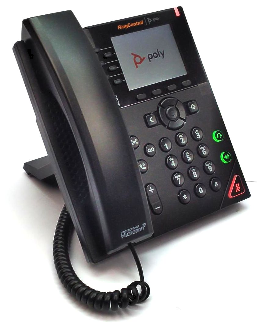 Poly VVX 350 Desktop Business IP Phone RingCentral 6 Line 2201-48830-127