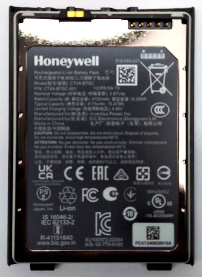 Honeywell CT47 Battery CT4X-BTSC-001 4.45V 4720mAh 18.47Wh Genuine OEM