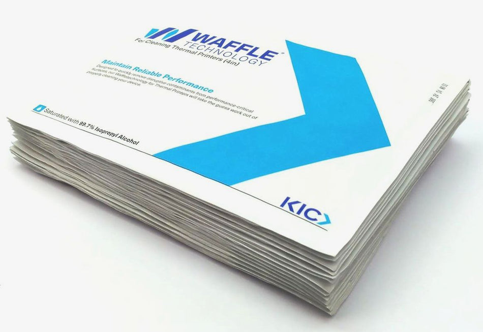 Thermal Printer 4" Cleaning Cards Kic with Waffletechnology 6" x 4" Pack of 15