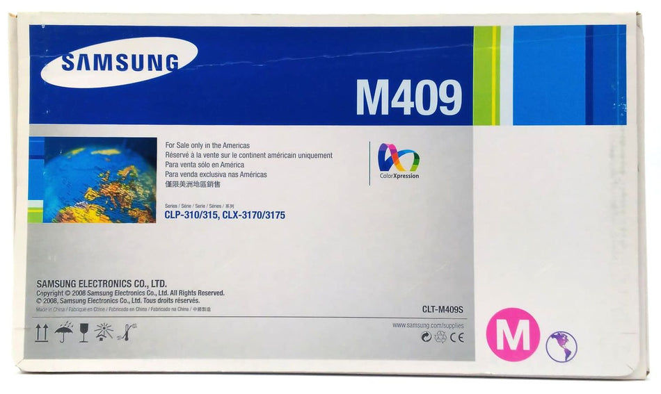 Samsung CLP-310 M409 Toner Cartridge Magenta CLT-M409S Genuine OEM
