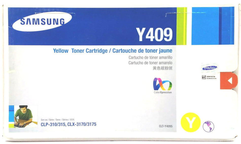 Samsung CLP-310 Y409 Toner Cartridges Yellow CLT-Y409S Genuine OEM