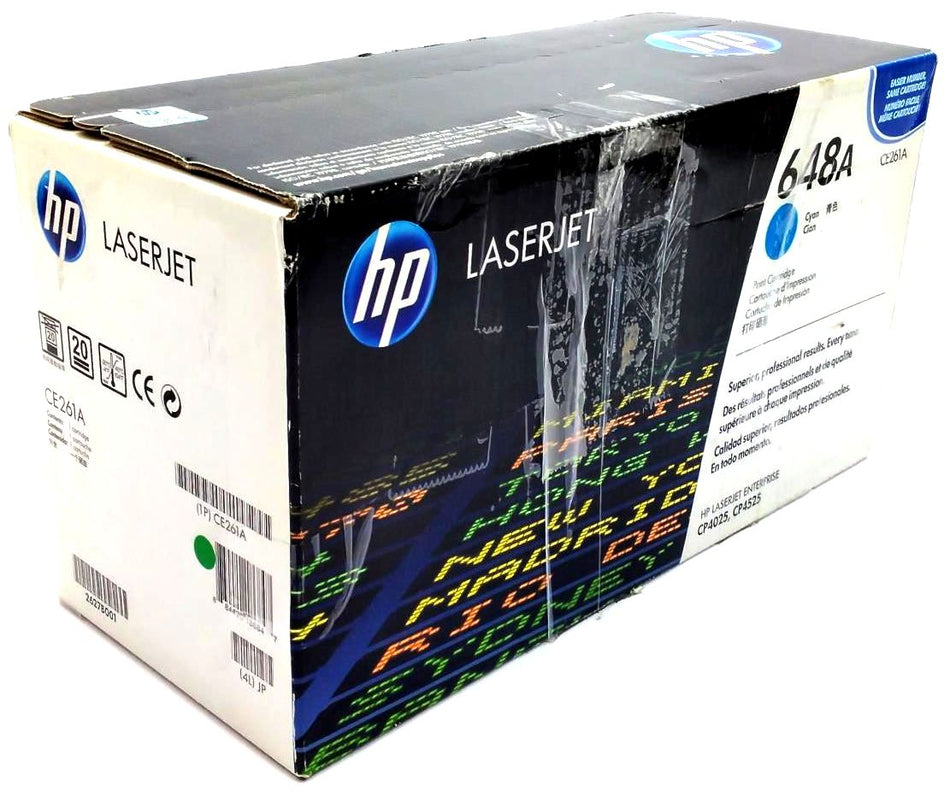 HP 648A CP4025 LaserJet Enterprise Toner Cartridge Cyan CE261A Genuine OEM