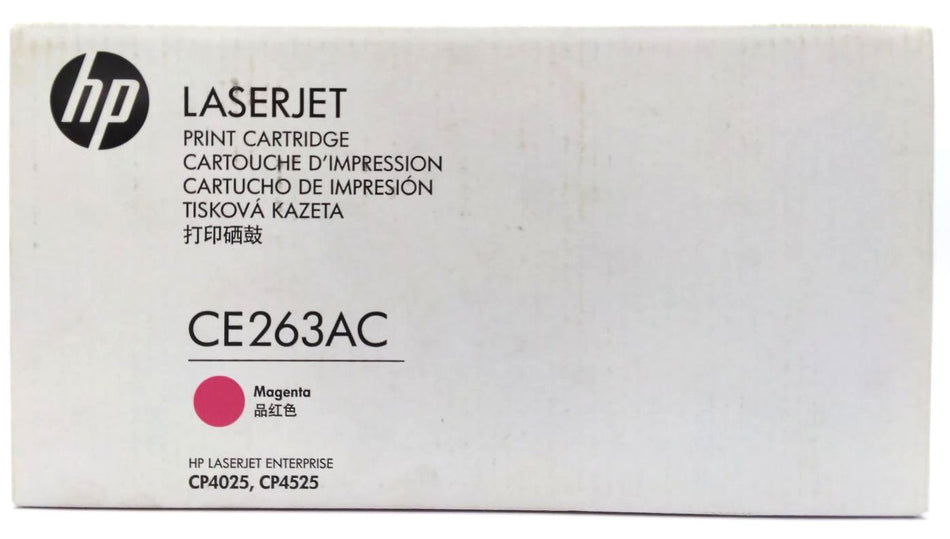 HP CP4025 LaserJet Enterprise Toner Cartridge Magenta CE263AC Genuine OEM