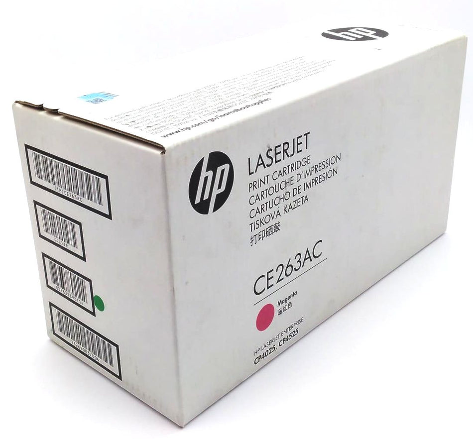 HP CP4025 LaserJet Enterprise Toner Cartridge Magenta CE263AC Genuine OEM