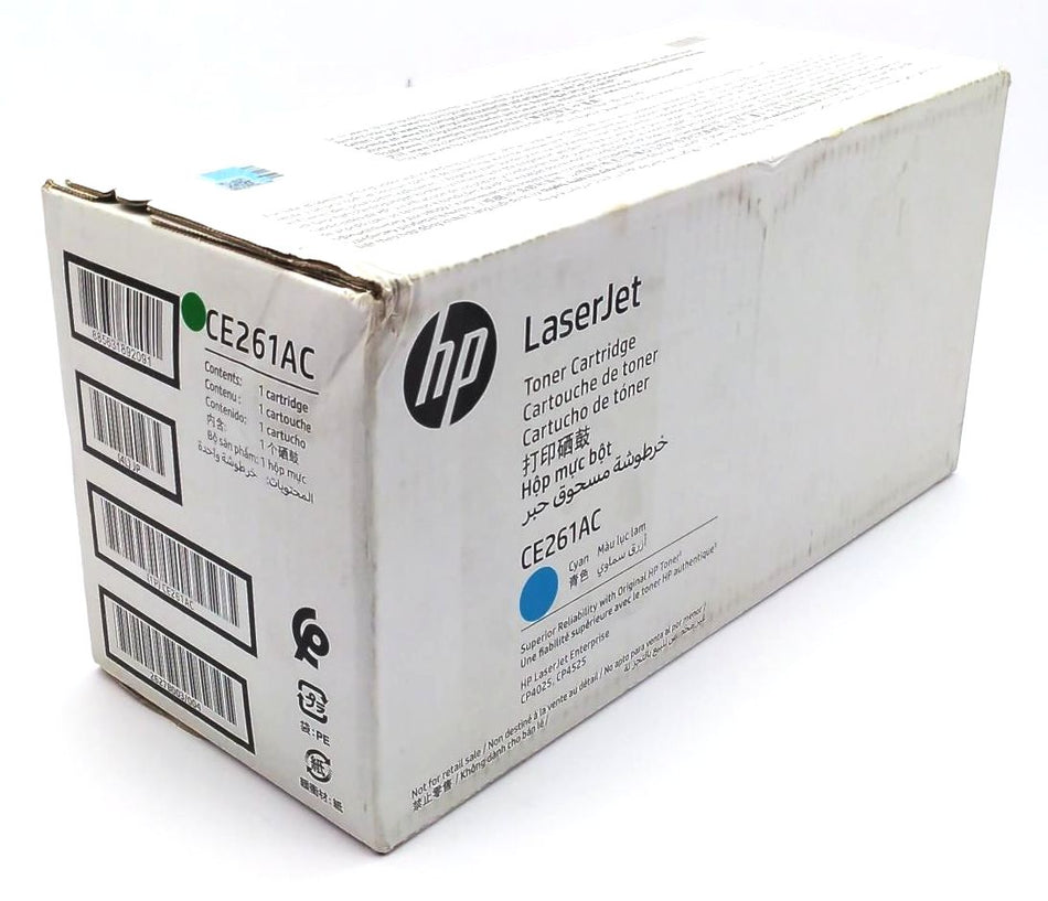 HP CP4025 Color LaserJet Enterprise Toner Cartridge Cyan CE261AC Genuine OEM