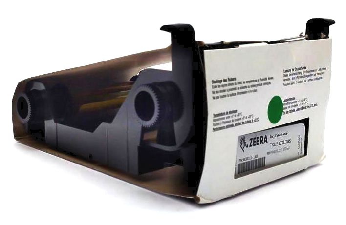 Zebra 800011-140 ZXP Series 1 ID Card Printer Ribbon YMCKO 100IMG Genuine OEM