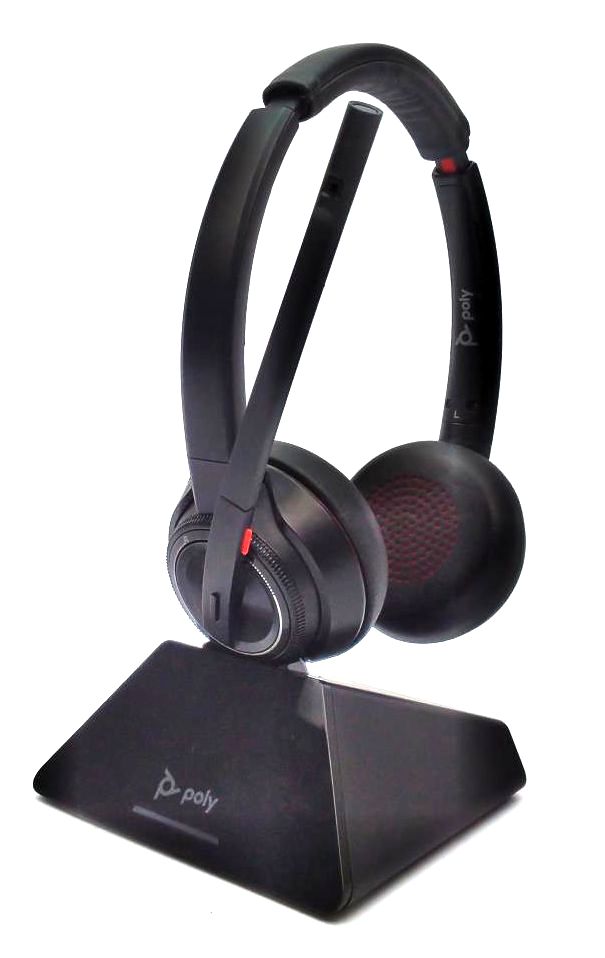 Poly HP W8220T DECT Headset Double Sided Wireless with Charging Cradle & Mic