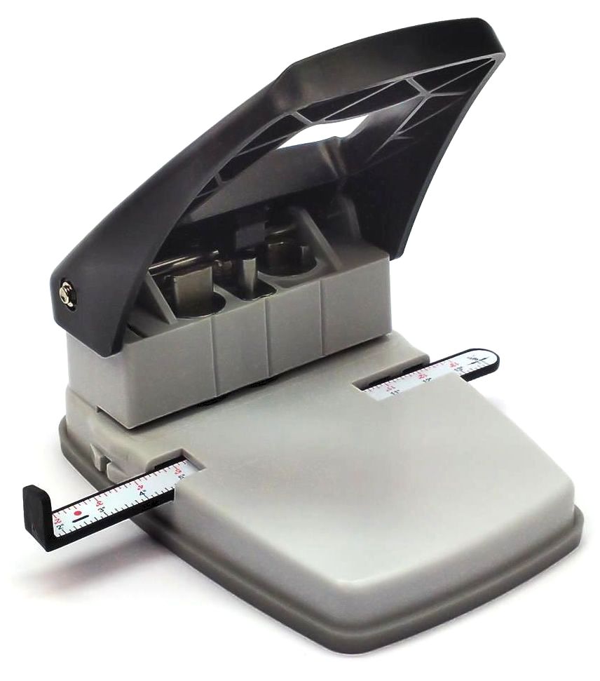 Table Top Slot Manual Hole Punch 3 in 1 with Adjustable Guides 145078